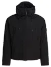 C.p. Company Sleek Black Medium Jacket With Adjustable Hood And Zippered Pockets In Black