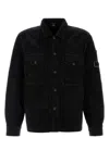 C.p. Company C.p.company Corduroy Buttoned Utility Overshirt In Black