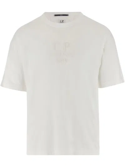 C.p. Company C.p.company Boxy Logo T-shirt In White
