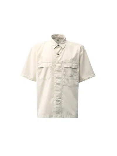 C.p. Company C.p.company Boxy Short Sleeve Shirt In Neutral