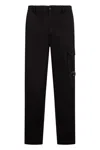 C.p. Company C.p.company Blue Cotton Cargo Pants In Black