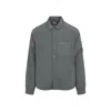 C.p. Company Chrome-r Padded Grey Polyamide Overshirt In Gray