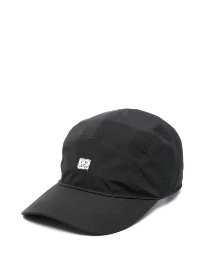 C.p. Company C.p.company Chrome-r Panelled Cap In Black