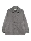 C.p. Company C.p.company Coat With Button Closure In Gray