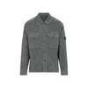 C.p. Company Structured Grey Jacket With Button-up Front And Signature Lens Detail In Gray