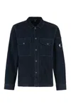 C.p. Company C.p.company Corduroy Shirt Jacket With Pocket In Blue