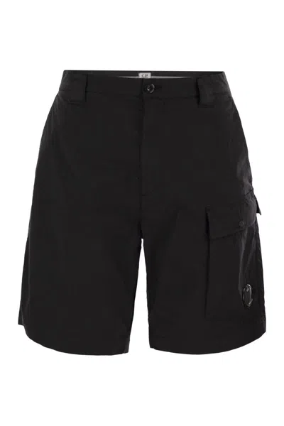 C.P. COMPANY C.P.COMPANY COTTON CARGO SHORTS WITH LENS