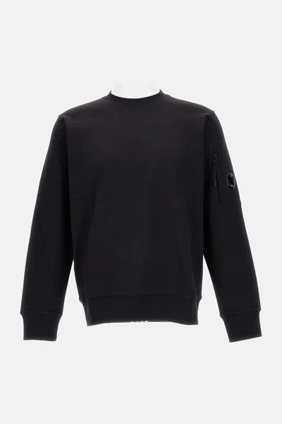 C.p. Company C.p.company Cotton Crew-neck Sweatshirt In Black