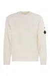 C.p. Company C.p.company  White Wool And Cotton Sweater In White