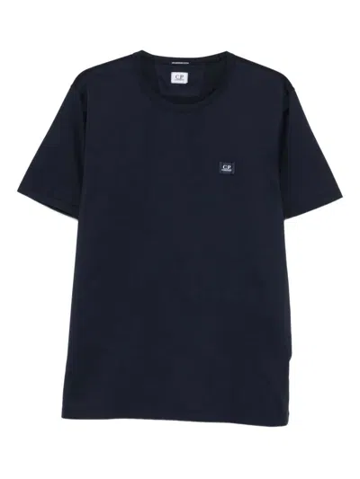 C.p. Company C.p.company Cotton T-shirt With Logo In Blue