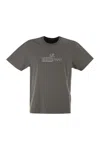 C.p. Company C.p.company Cotton T-shirt With Print In Gray