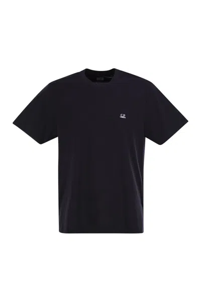 C.p. Company C.p.company Cotton T-shirt With Print On The Back In Blue
