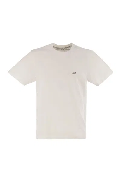 C.p. Company C.p.company Cotton T-shirt With Print On The Back In White