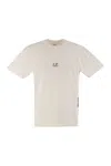C.p. Company C.p.company Cotton T-shirt With Print On The Back In White