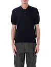C.p. Company C.p.company Short Sleeve Polo Sweater In Navy