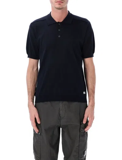 C.p. Company C.p.company Short Sleeve Polo Sweater In Black
