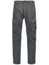 C.p. Company Logo Badge Cargo Pants Gray