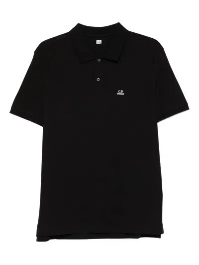 C.p. Company C.p.company  Logo Polo Shirt In Black