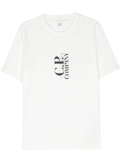 C.p. Company C.p.company  Logo-print Cotton T-shirt In White