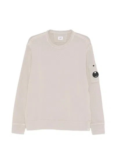C.p. Company C.p.company  Malfile Lens-pocket Sweatshirt In White