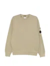 C.p. Company C.p.company Crew Neck Sweatshirt With Logo Patch In Neutral