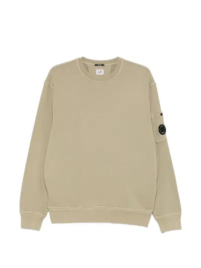 C.P. COMPANY C.P.COMPANY CREW NECK SWEATSHIRT WITH LOGO PATCH