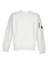 C.p. Company C.p.company Crew Neck Sweatshirt With Pocket Detail In White