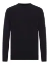 C.p. Company C.p.company Crewneck Merino Wool In Black