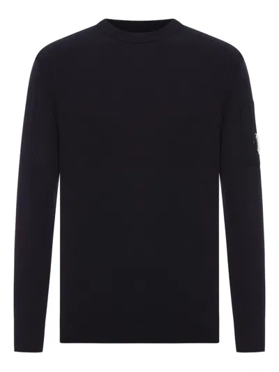 C.p. Company C.p.company Crewneck Merino Wool In Black