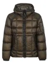 C.p. Company Matte Micro-ripstop Nylon Down Jacket In Green