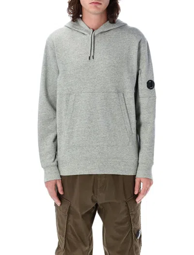 C.P. COMPANY C.P.COMPANY DIAGONAL RAISED FLEECE LENS HOODED SWEATSHIRT