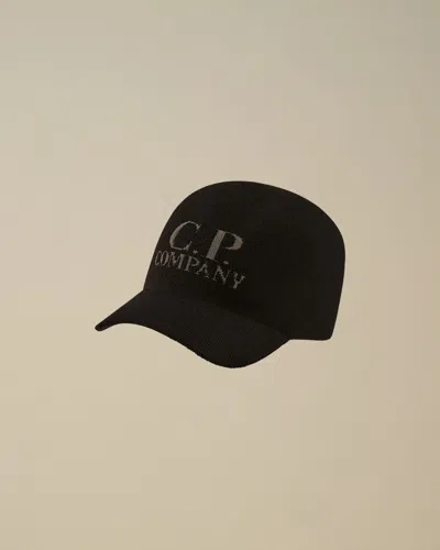 C.p. Company C.p.company Extrafine Merino Wool Logo Cap In Animal Print