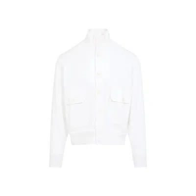 C.p. Company C.p.company Full Button Sweatshirt In White