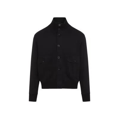 C.p. Company C.p.company Full Button Sweatshirt In Black