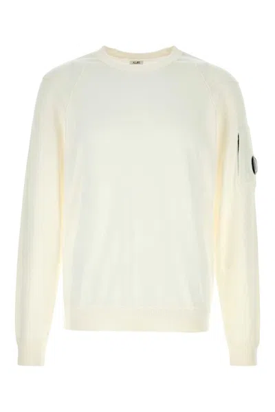 C.p. Company C.p.company Gauze White Clothing Sweaters In Neutral