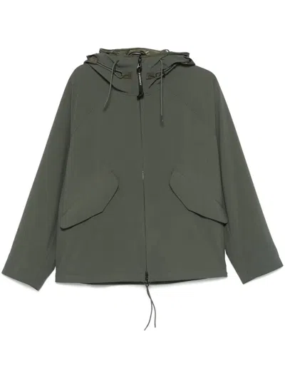 C.p. Company C.p.company Goggle Hooded Jacket In Green