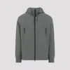 C.p. Company C.p.company Green Shell-r Goggle Polyester Jacket In Gray