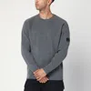 C.p. Company Grey Wool-blend Sweater In Gray