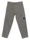 C.p. Company C.p.company Gunmetal Cotton Elastane Cargo Pants In Gray