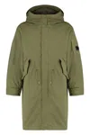 C.p. Company C.p.company Hooded Cotton Parka In Green