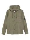 C.p. Company C.p.company Hooded Jacket With Button Closure In Neutral