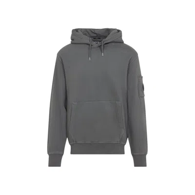 C.p. Company C.p.company Hoodie With Lens Detail In Gray