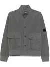 C.p. Company High Collar Nylon Jacket With Arm Patch