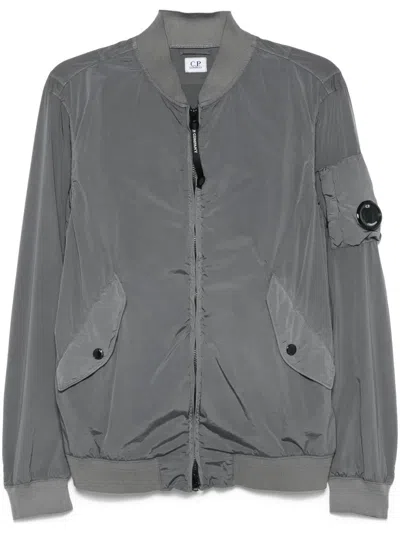 C.p. Company C.p.company Lens Detail Bomber Jacket In Grey