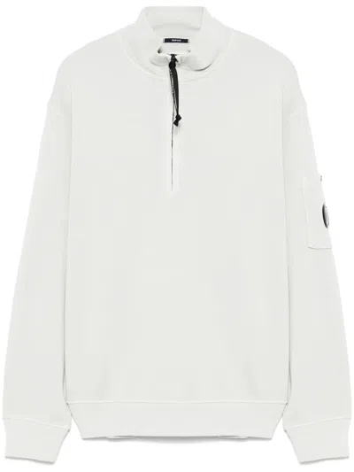 C.p. Company C.p.company Lens Detailed Sweatshirt In Gray