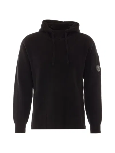 C.p. Company C.p.company Lens-detail Hoodie In Black