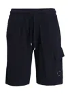 C.p. Company C.p.company Light Fleece Lens Short In Blue