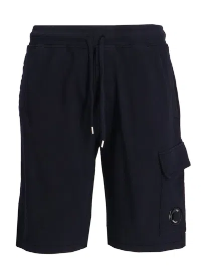 C.p. Company C.p.company Light Fleece Lens Short In Black