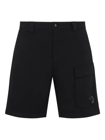 C.p. Company C.p.company Logo Cargo Shorts In Black