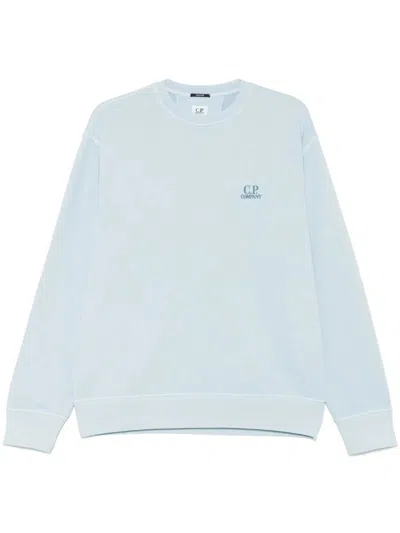 C.p. Company C.p.company Logo Embroidered Sweatshirt In Blue